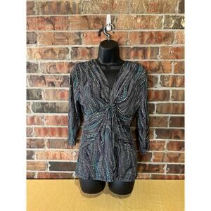 Chaus Multiple Colored Abstract Long Sleeve Top Women’s Size:M